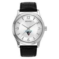 Men's Silver Maine Black Bears Leather Watch