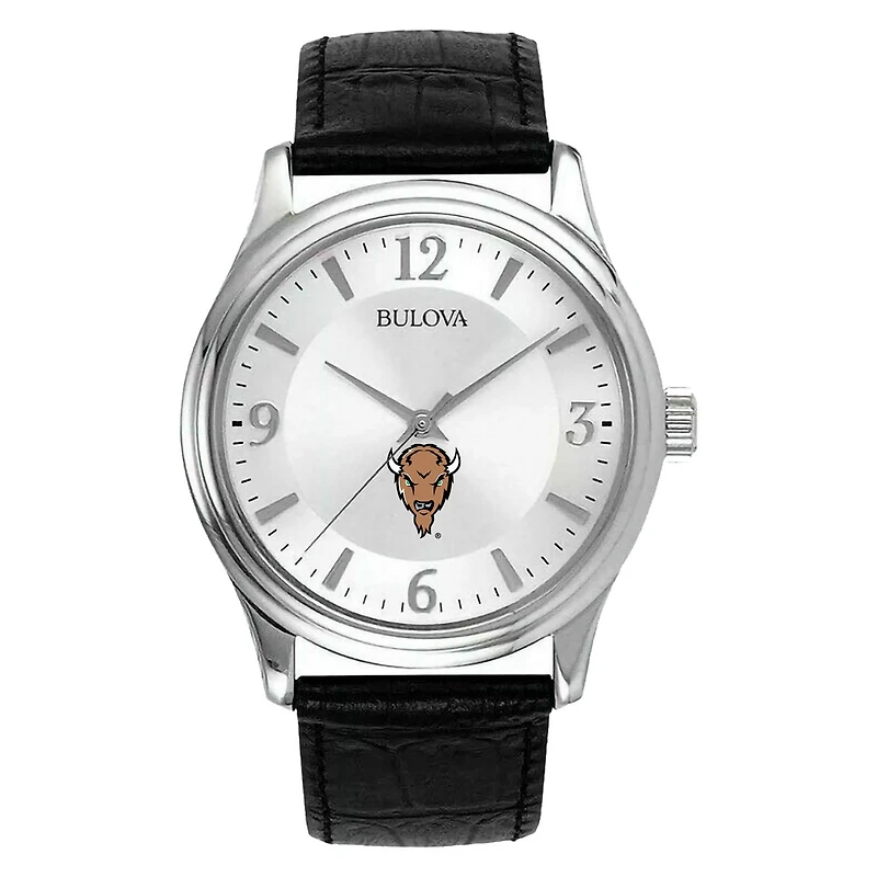 Men's Silver Marshall Thundering Herd Leather Watch