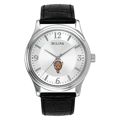 Men's Silver Marshall Thundering Herd Leather Watch
