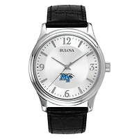 Men's Silver MTSU Blue Raiders Leather Watch