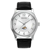 Men's Silver Montana State Bobcats Leather Watch