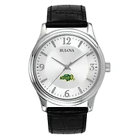 Men's Silver NDSU Bison Leather Watch