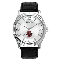 Men's Silver Boston College Eagles Leather Watch