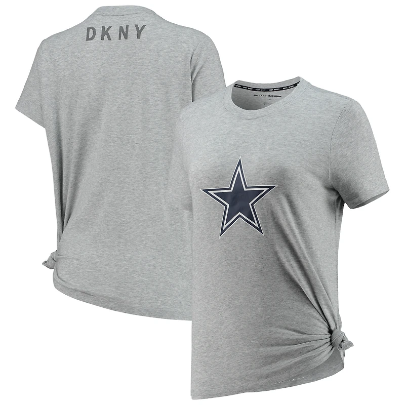 Women's DKNY Sport Heathered Gray Dallas Cowboys Ava Tri-Blend T-Shirt