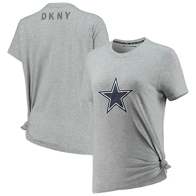 Women's DKNY Sport Heathered Gray Dallas Cowboys Ava Tri-Blend T-Shirt