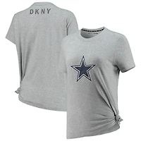 Women's DKNY Sport Heathered Gray Dallas Cowboys Ava Tri-Blend T-Shirt