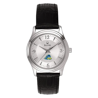 Women's Silver Delaware Fightin' Blue Hens Leather Watch