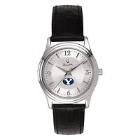 Women's Silver BYU Cougars Leather Watch