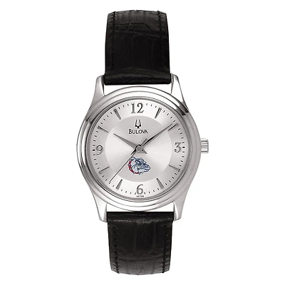Women's Silver Gonzaga Bulldogs Leather Watch