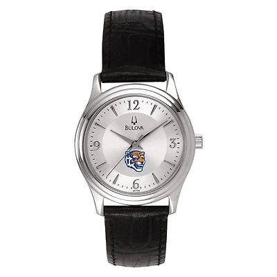 Women's Silver Memphis Tigers Leather Watch