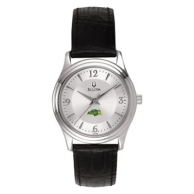 Women's Silver NDSU Bison Leather Watch
