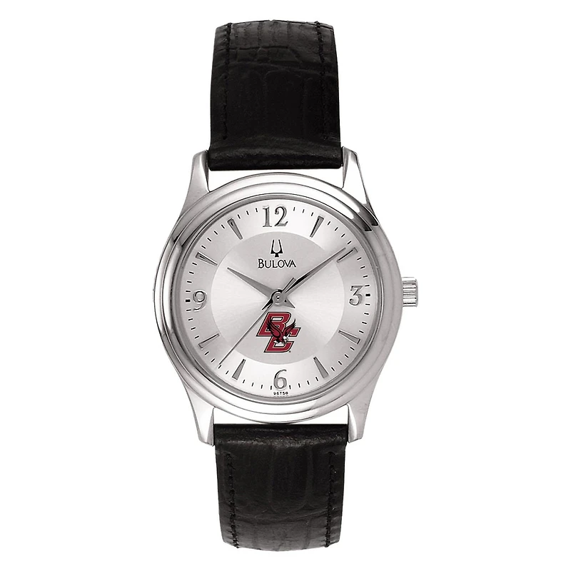 Women's Silver Boston College Eagles Leather Watch