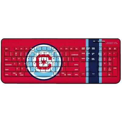 Chicago Fire Stripe Design Wireless Keyboard