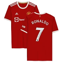 Cristiano Ronaldo Manchester United Autographed Red adidas 2021 Jersey