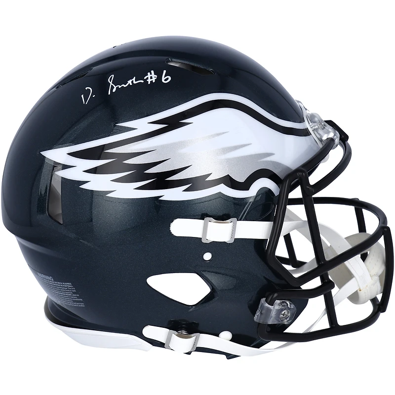 DeVonta Smith Philadelphia Eagles Autographed Riddell Speed Authentic Helmet
