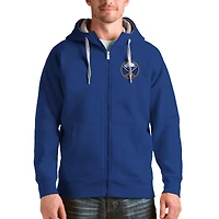 Men's Antigua Royal Buffalo Sabres Logo Victory Full-Zip Hoodie
