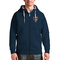 Men's Antigua Navy Florida Panthers Logo Victory Full-Zip Hoodie