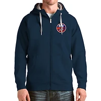 Men's Antigua Navy New York Islanders Logo Victory Full-Zip Hoodie