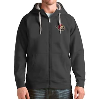 Men's Antigua Charcoal Ottawa Senators Logo Victory Full-Zip Hoodie