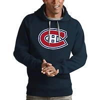 Men's Antigua Navy Montreal Canadiens Logo Victory Pullover Hoodie