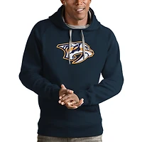 Men's Antigua Navy Nashville Predators Logo Victory Pullover Hoodie
