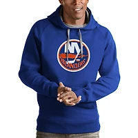 Men's Antigua Royal New York Islanders Logo Victory Pullover Hoodie