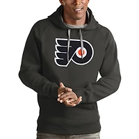Men's Antigua Charcoal Philadelphia Flyers Logo Victory Pullover Hoodie