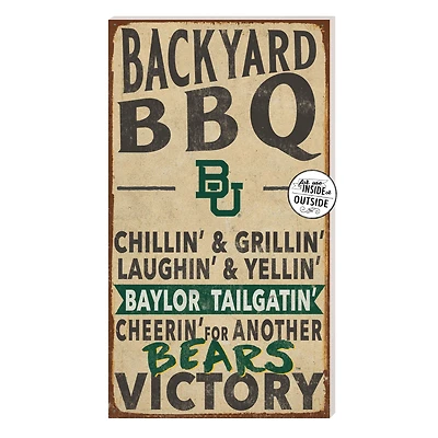 Brown Baylor Bears 11'' x 20'' Indoor/Outdoor BBQ Sign