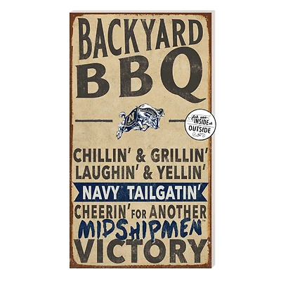 Brown Navy Midshipmen 11'' x 20'' Indoor/Outdoor BBQ Sign