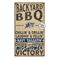 Brown Navy Midshipmen 11'' x 20'' Indoor/Outdoor BBQ Sign