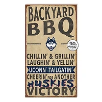 Brown UConn Huskies 11'' x 20'' Indoor/Outdoor BBQ Sign
