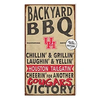 Brown Houston Cougars 11'' x 20'' Indoor/Outdoor BBQ Sign