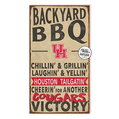 Brown Houston Cougars 11'' x 20'' Indoor/Outdoor BBQ Sign