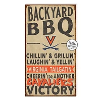 Brown Virginia Cavaliers 11'' x 20'' Indoor/Outdoor BBQ Sign