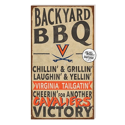 Brown Virginia Cavaliers 11'' x 20'' Indoor/Outdoor BBQ Sign