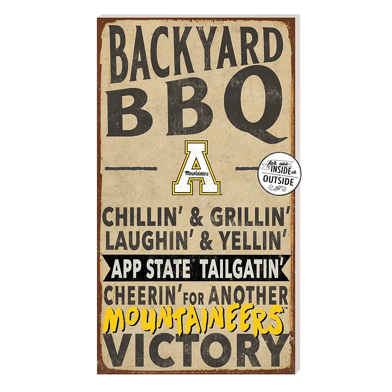 Brown Appalachian State Mountaineers 11'' x 20'' Indoor/Outdoor BBQ Sign