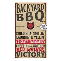 Brown Arkansas State Red Wolves 11'' x 20'' Indoor/Outdoor BBQ Sign