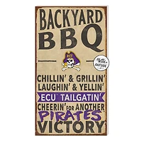 Brown ECU Pirates 11'' x 20'' Indoor/Outdoor BBQ Sign