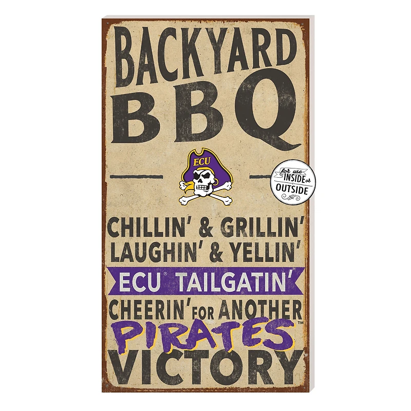Brown ECU Pirates 11'' x 20'' Indoor/Outdoor BBQ Sign