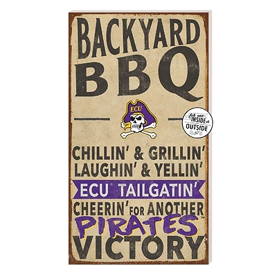 Brown ECU Pirates 11'' x 20'' Indoor/Outdoor BBQ Sign