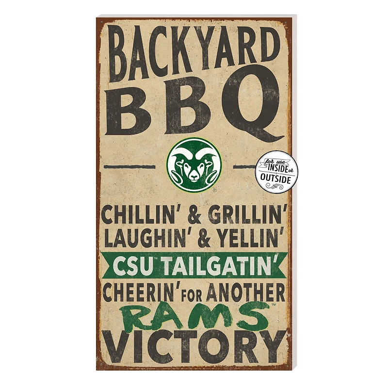 Brown Colorado State Rams 11'' x 20'' Indoor/Outdoor BBQ Sign