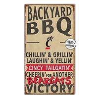 Brown Cincinnati Bearcats 11'' x 20'' Indoor/Outdoor BBQ Sign