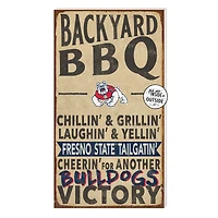 Brown Fresno State Bulldogs 11'' x 20'' Indoor/Outdoor BBQ Sign