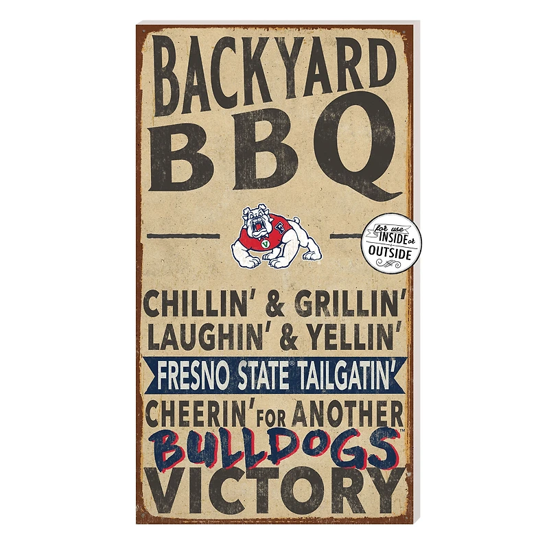 Brown Fresno State Bulldogs 11'' x 20'' Indoor/Outdoor BBQ Sign