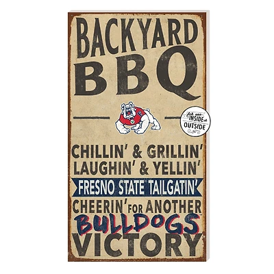 Brown Fresno State Bulldogs 11'' x 20'' Indoor/Outdoor BBQ Sign