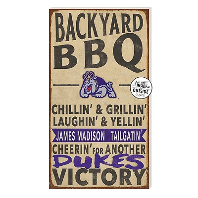 Brown James Madison Dukes 11'' x 20'' Indoor/Outdoor BBQ Sign