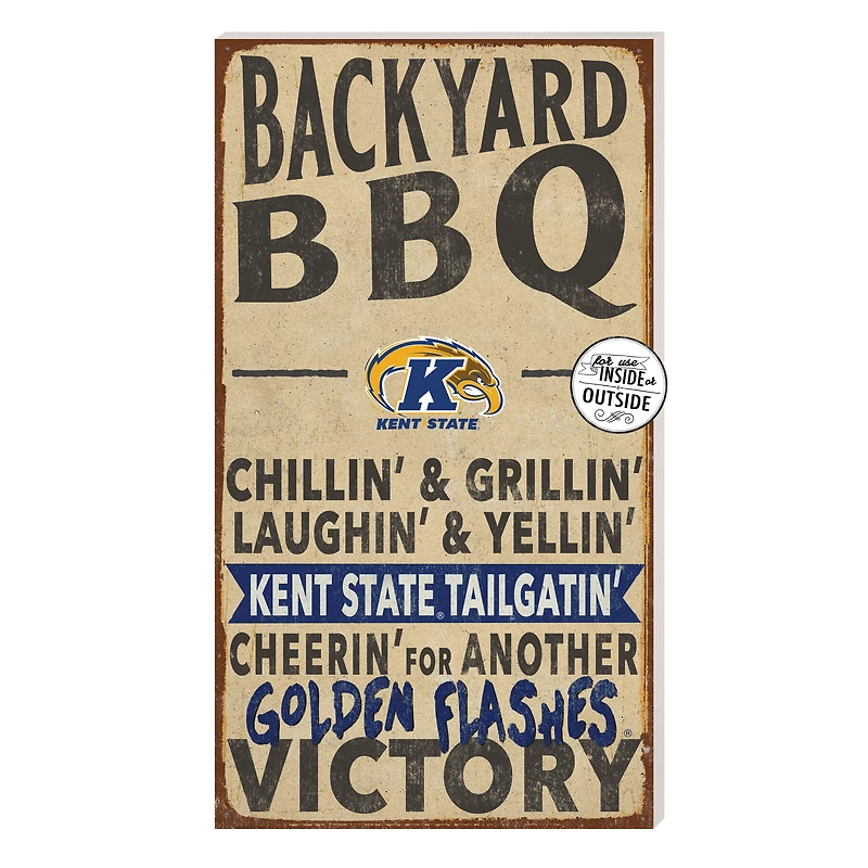 Brown Kent State Golden Flashes 11'' x 20'' Indoor/Outdoor BBQ Sign