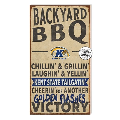 Brown Kent State Golden Flashes 11'' x 20'' Indoor/Outdoor BBQ Sign