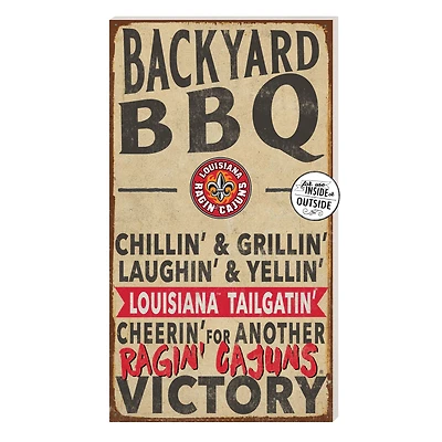 Brown Louisiana Ragin' Cajuns 11'' x 20'' Indoor/Outdoor BBQ Sign