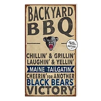 Brown Maine Black Bears 11'' x 20'' Indoor/Outdoor BBQ Sign